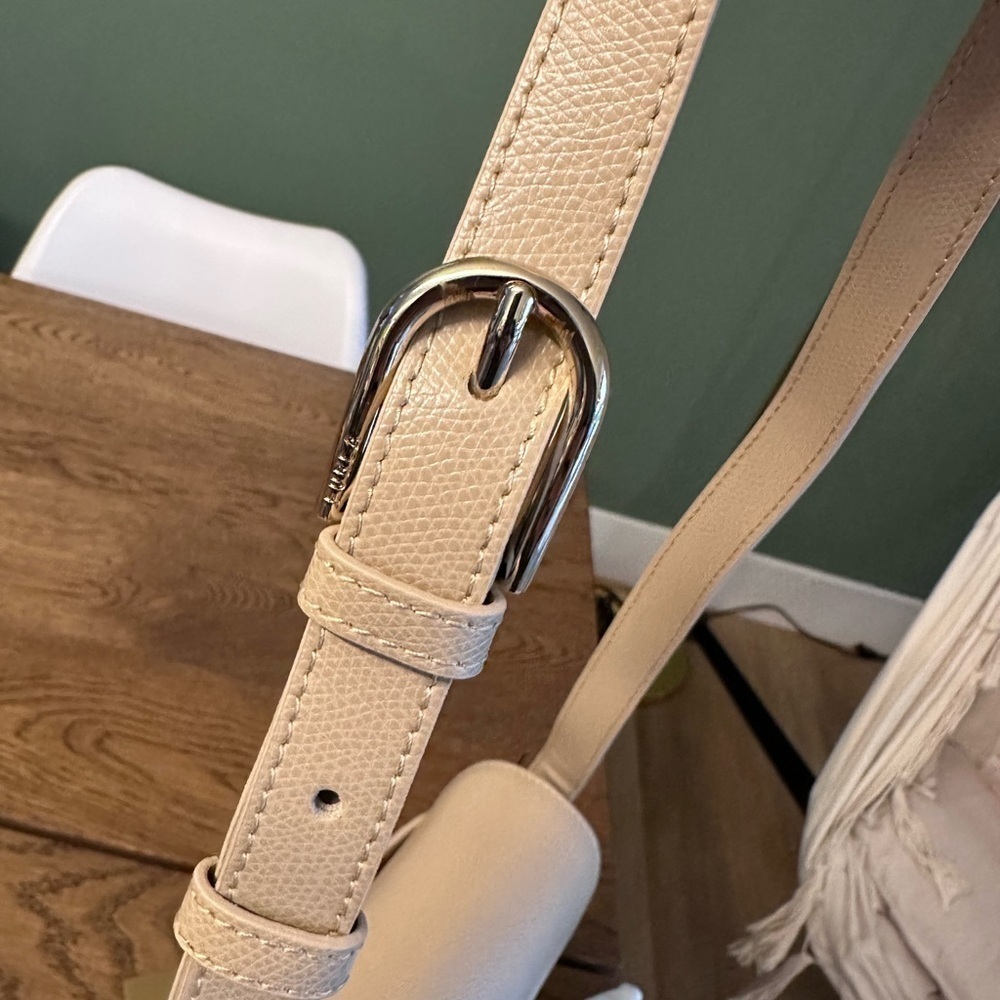 NWT! NEW! Furla Signature Furla 1927 Shoulder Bag -Sand - Picture 9 of 15